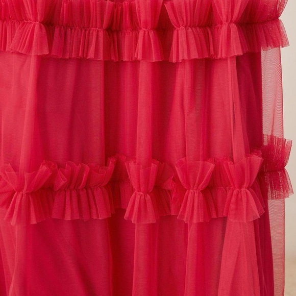 ASOS Red Ruffle Prom Dress - Picture 3 of 7